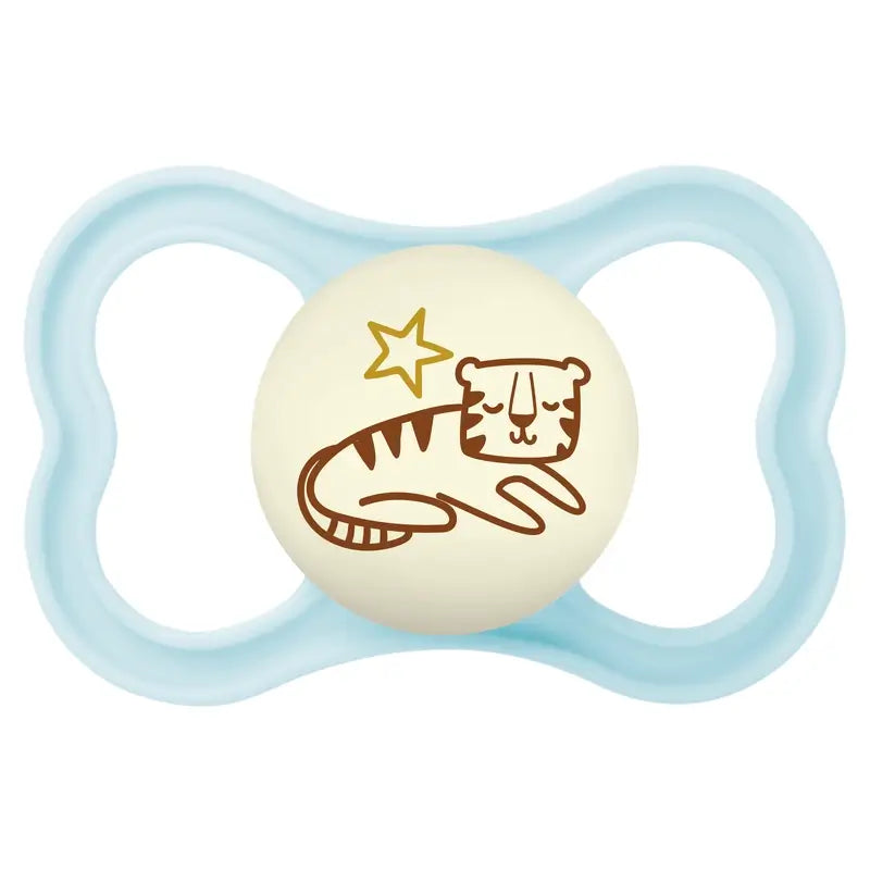 Ciuccio per bambini Mam Supreme Night Silicone Blu +16M