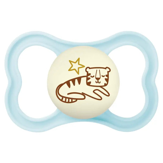 Ciuccio per bambini Mam Supreme Night Silicone Blu +16M