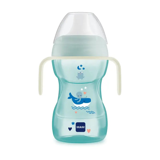 Mam Baby Fun To Drink Cup Tazza giorno e notte blu, 270 ml