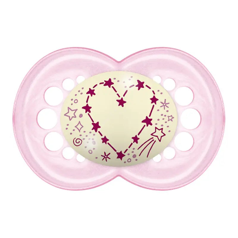 Ciuccio Mam Original Night 6+ Silicone Rosa, 2 unità