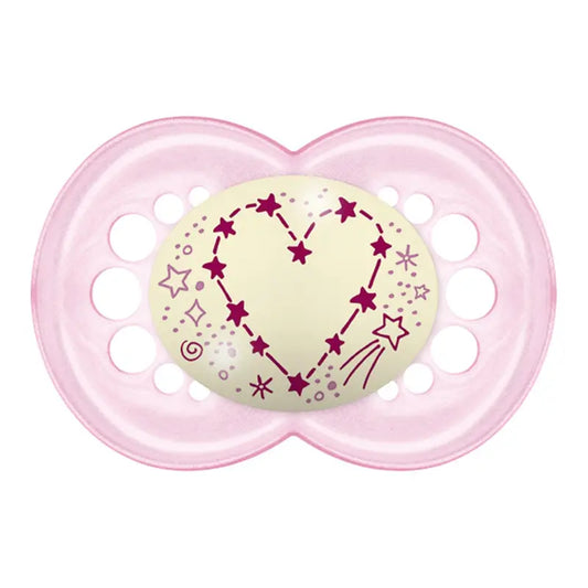 Ciuccio Mam Original Night 6+ Silicone Rosa, 2 unità