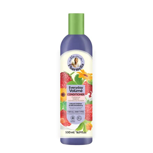 Mama Pharmelia Balsamo Volume Quotidiano Latte Cagliato e Fragola Selvatica, 500Ml