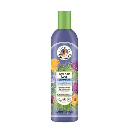 Mama Pharmelia Shampoo Stop alla caduta dei capelli Shampoo nutriente aromatico al rosmarino e bardana, 500ml