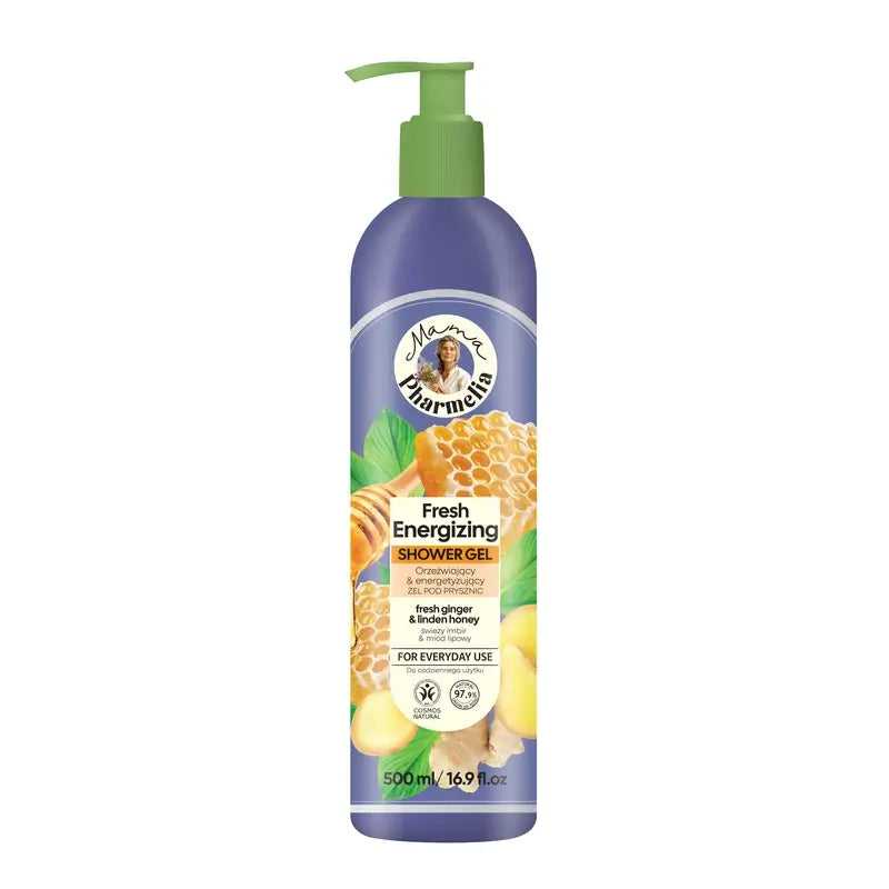 Mama Pharmelia Gel doccia fresco ed energizzante con zenzero e miele di tiglio, 500ml