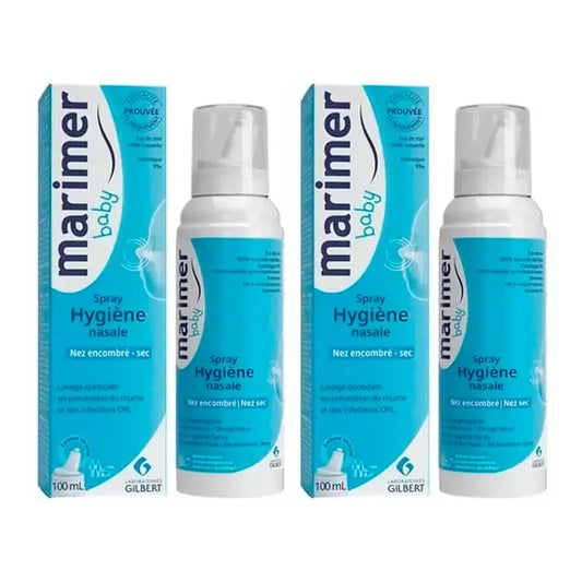 Marimer Agua De Mar Baby Spray nasale isotonico, confezione da 2 x 100 ml