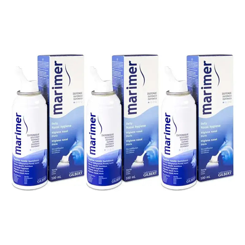 Marimer Acqua di mare isotonica spray nasale, confezione da 3 x 100 ml