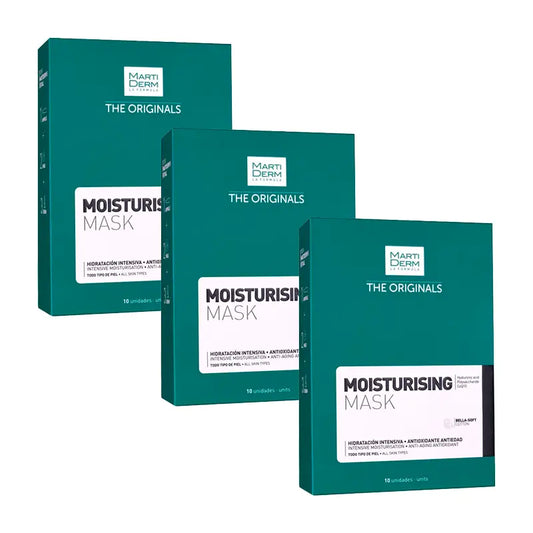 Martiderm Pack Maschera idratante idratante intensiva, 3x10 unità
