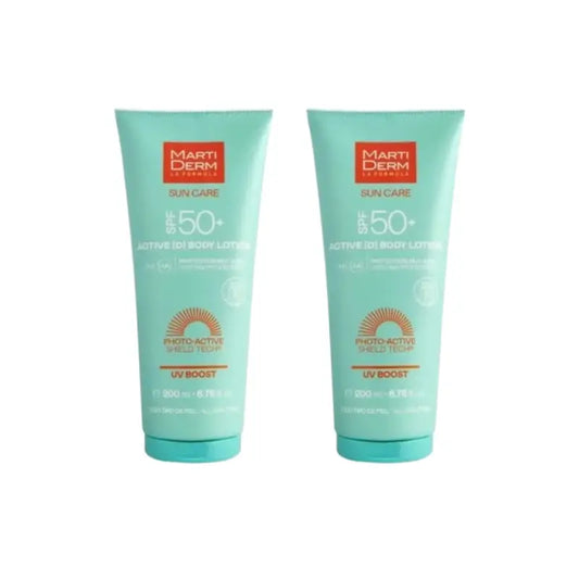 Martiderm Spf50+ Lozione attiva per il corpo, 2X200 Ml