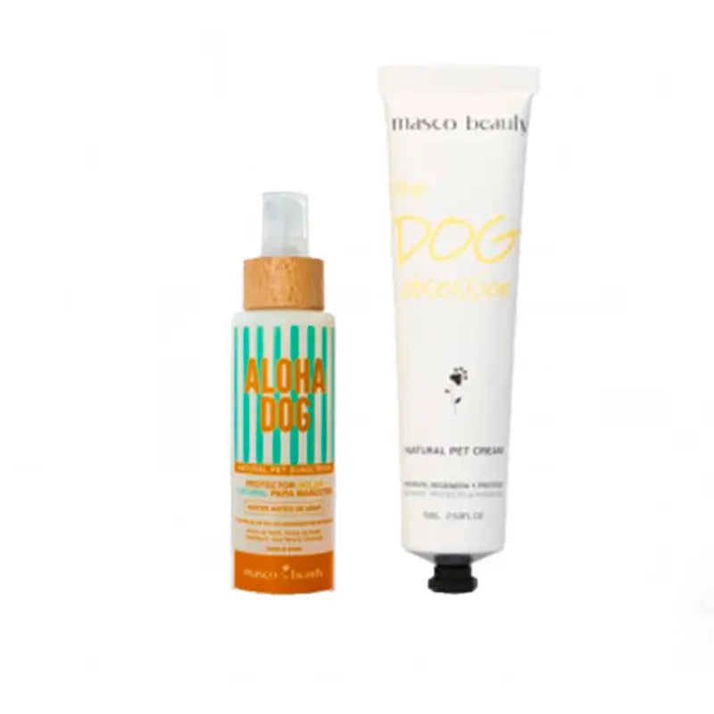 Masco Beauty Spray di protezione solare per cani, 125 ml + Crema per cuscinetti, 75 ml