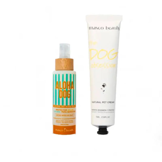 Masco Beauty Spray di protezione solare per cani, 125 ml + Crema per cuscinetti, 75 ml