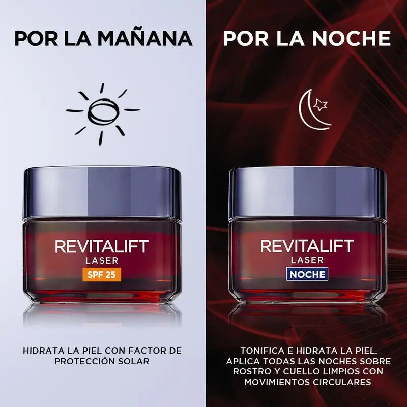 L'Oréal Paris Revitalift Laser Crema Notte Anti-Età Tripla Azione, Anti-Rughe e Multi-Correzione, 50 ml
