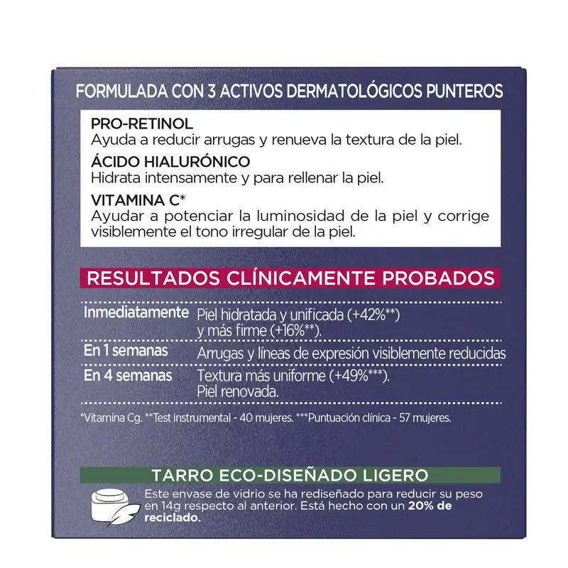 L'Oréal Paris Revitalift Laser Crema Notte Anti-Età Tripla Azione, Anti-Rughe e Multi-Correzione, 50 ml