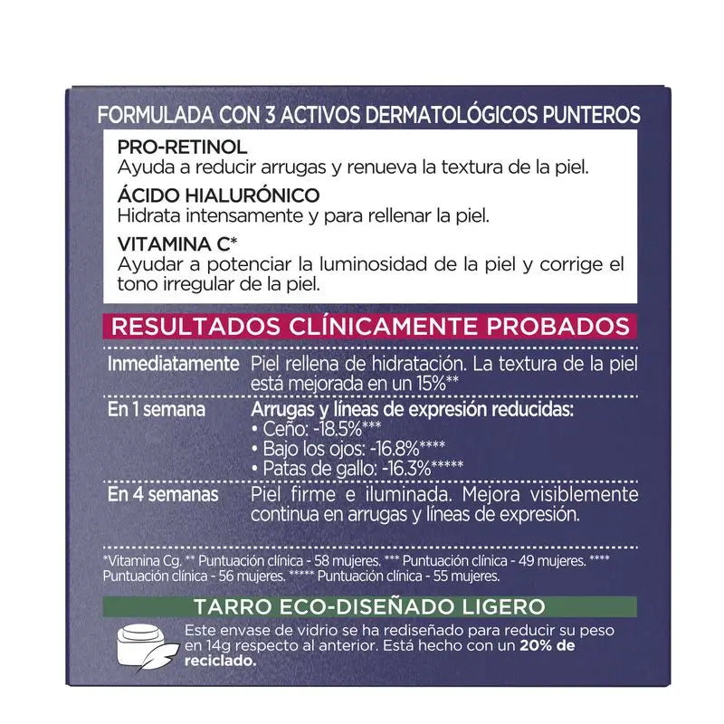 L'Oréal Paris Revitalift Laser, Crema giorno intensiva anti-età con vitamina C, pro-retinolo e acido ialuronico, 50ml