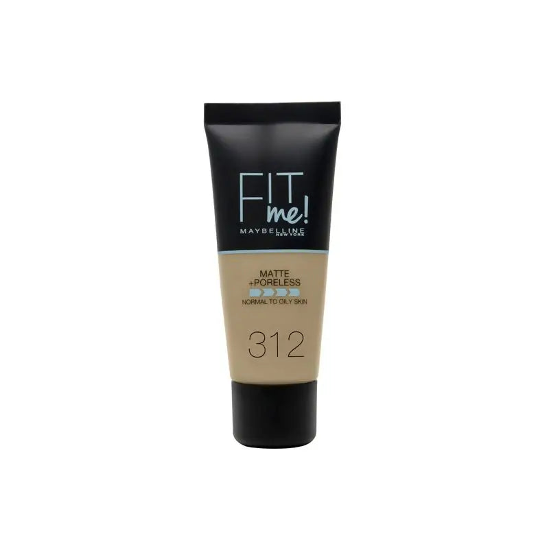 Maybelline New York Fit Me Matte & Refine Foundation Fondotinta Ombra 312 Golden Calca Tono e consistenza della pelle mediamente scura - 30ml