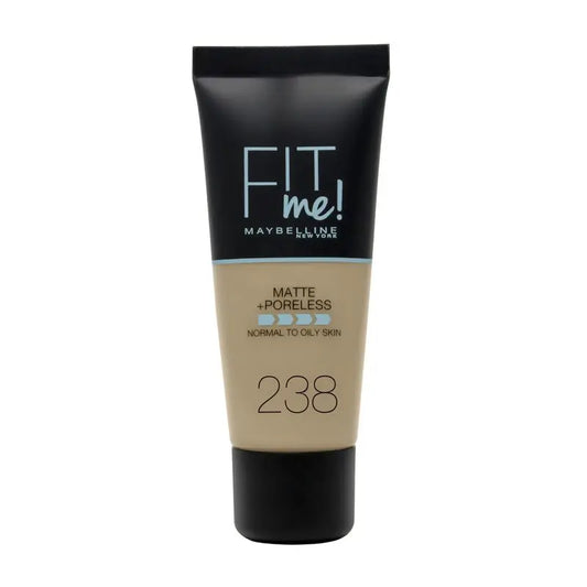 Maybelline New York Fit Me Matte & Refine Pores Shade 238 Rich Tan Foundation Si adatta al tono e alla texture delle pelli medie - 30ml