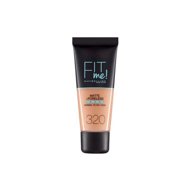 Maybelline New York Fit Me Matte And Refine Pores Shade 320 Fondotinta naturale abbronzato che si adatta al tono e alla consistenza della pelle scura - 30 ml