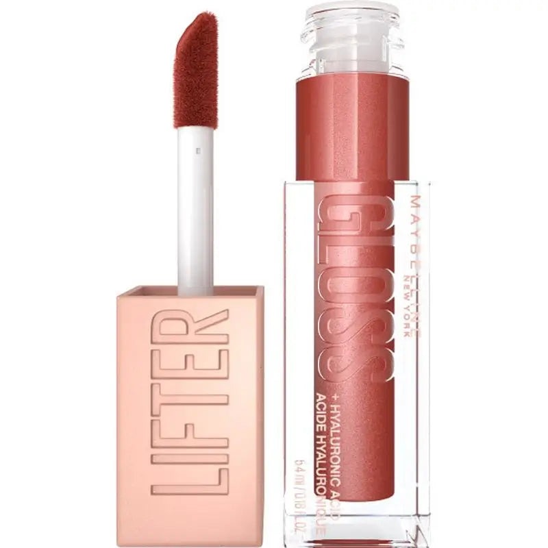 Maybelline New York Lifter Gloss Bronzed Lip Gloss, Idratazione intensa, labbra rimpolpate. Tonalità 16 Ruggine