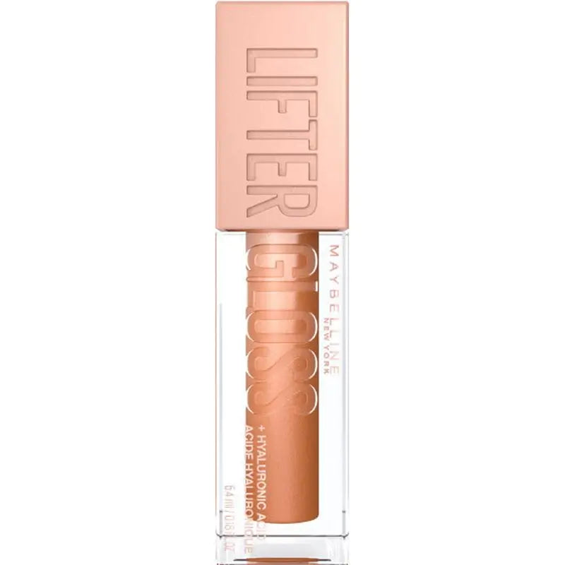 Maybelline New York Lifter Gloss Bronzed Lip Gloss, Idratazione intensa, labbra rimpolpate. Tonalità 19 Oro