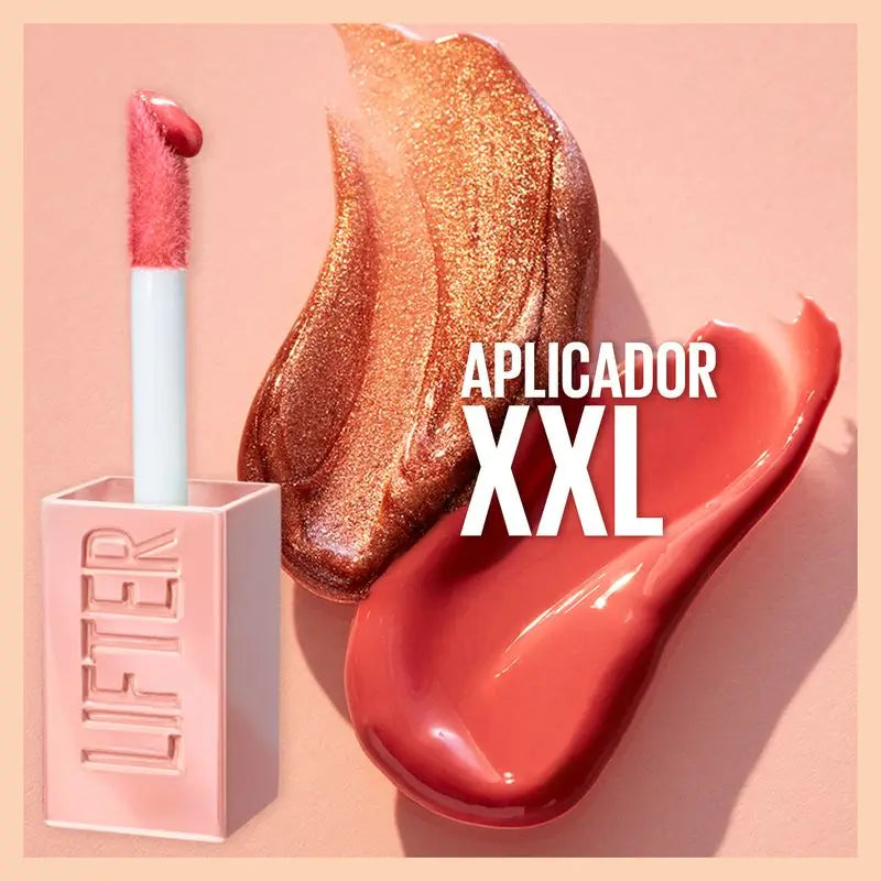 Maybelline New York Lifter Gloss Bronzed Lip Gloss, Idratazione intensa, labbra rimpolpate. Tonalità 19 Oro