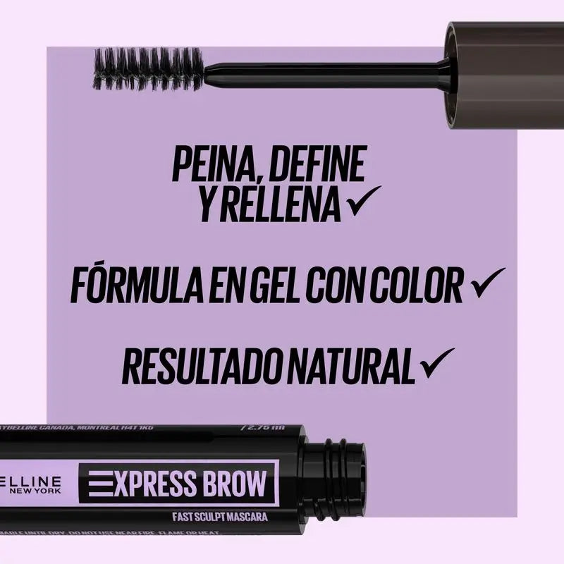 Maybelline New York Brow Fast Sculpt Mascara, tonalità 02 marrone tenue