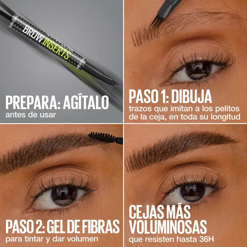 Maybelline New York Brow Insert Matita per sopracciglia, Marrone tenue, 1,25 ml
