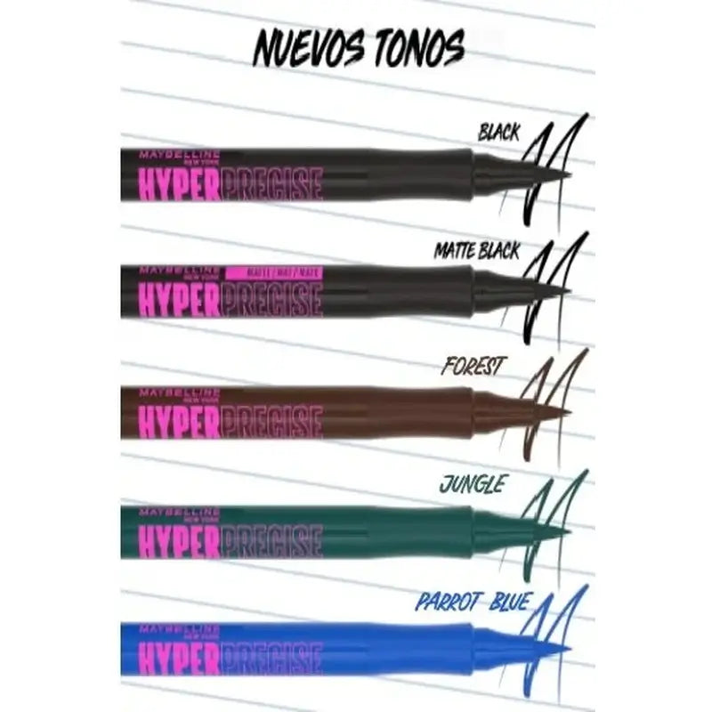 Maybelline New York Hyper Precise Eyeliner Precise Long Lasting Waterproof Nero Opaco