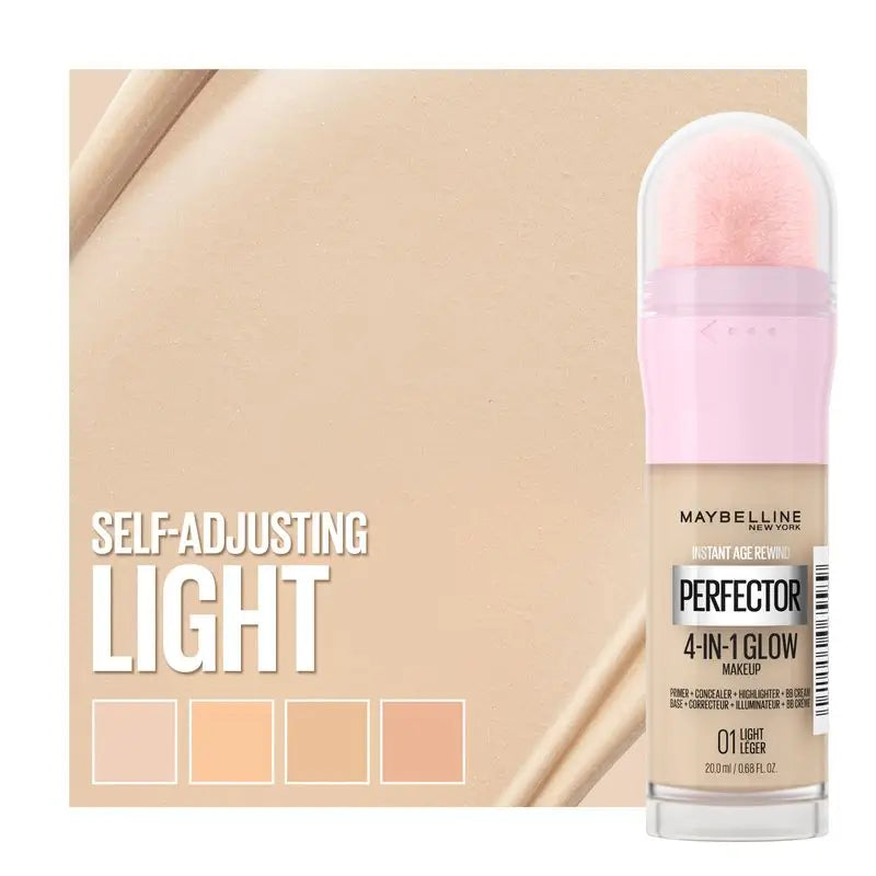 Maybelline New York Instant Perfector Glow 4-In-1, Il bagliore che si indossa come si vuole, tonalità 01 Light