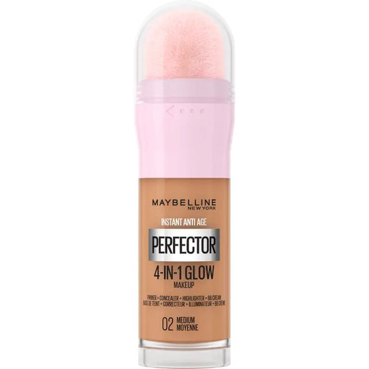 Maybelline New York Instant Perfector Glow 4-In-1, Il bagliore che si indossa come si vuole, tonalità 02 Medio Profondo