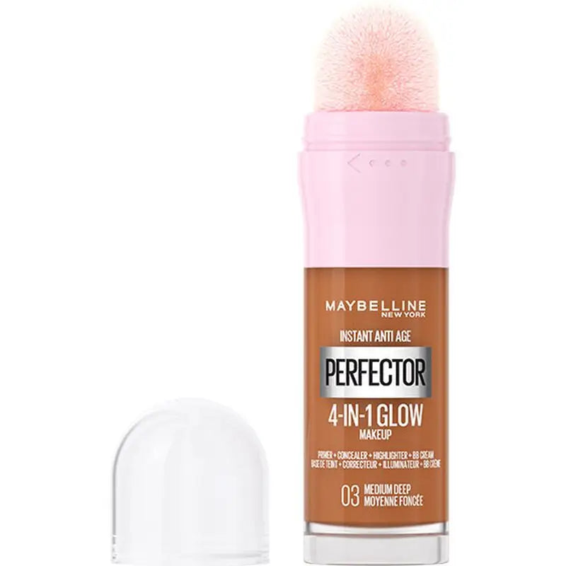 Maybelline New York Instant Perfector Glow 4-In-1, Il bagliore che si indossa come si vuole, tonalità 03 Medio Profondo