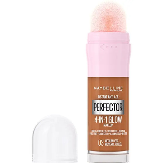 Maybelline New York Instant Perfector Glow 4-In-1, Il bagliore che si indossa come si vuole, tonalità 03 Medio Profondo