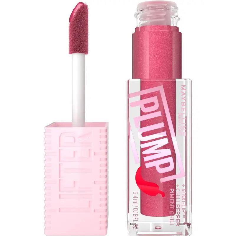 Maybelline New York Lifter Plump con peperoncino e acido ialuronico, tonalità 002 Morso di malva