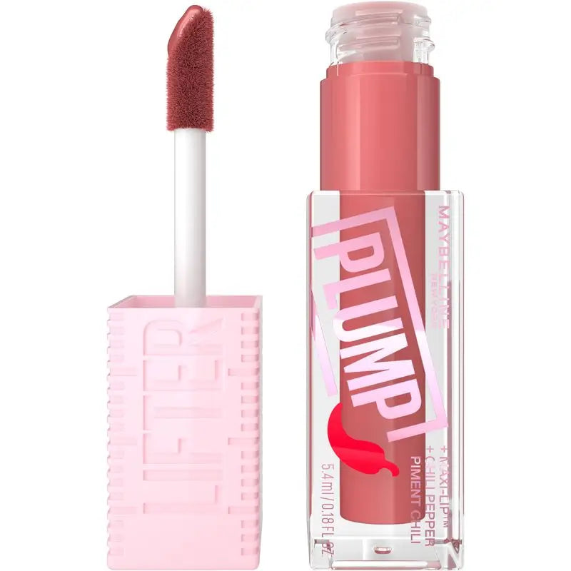 Maybelline New York Lifter Plump con peperoncino e acido ialuronico, tonalità 005 Febbre di pesca