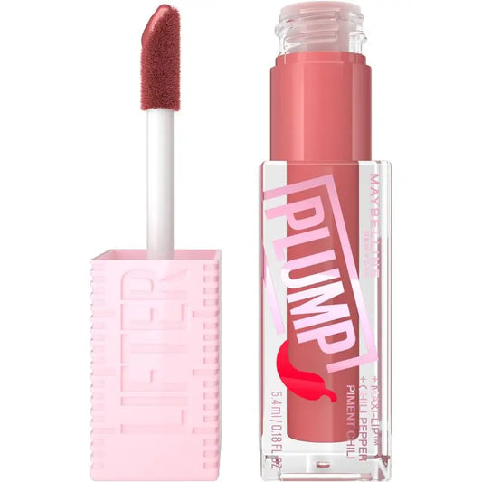 Maybelline New York Lifter Plump con peperoncino e acido ialuronico, tonalità 005 Febbre di pesca