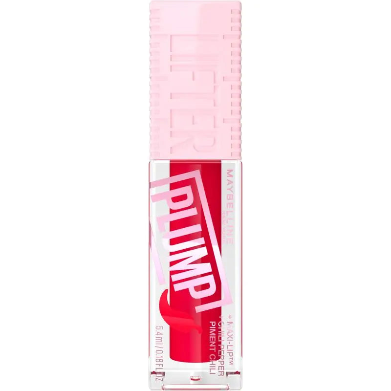 Maybelline New York Lifter Plump con peperoncino e acido ialuronico, tonalità 006 Red Flag