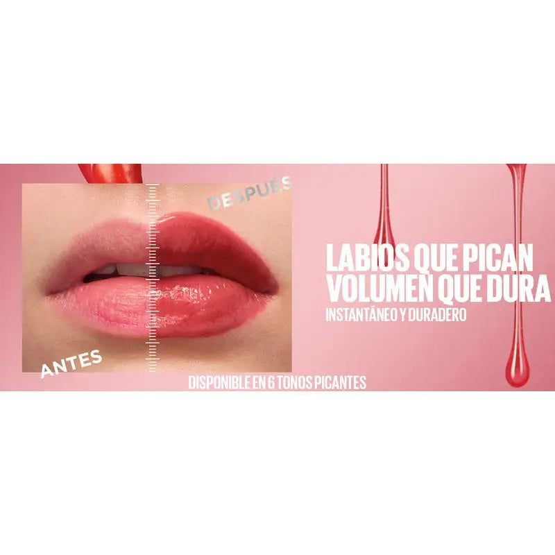 Maybelline New York Lifter Plump con peperoncino e acido ialuronico, tonalità 006 Red Flag