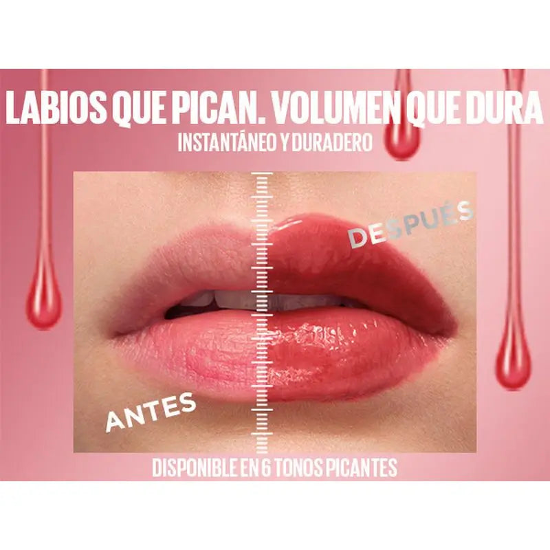 Maybelline New York Lifter Plump con peperoncino e acido ialuronico, tonalità 006 Red Flag