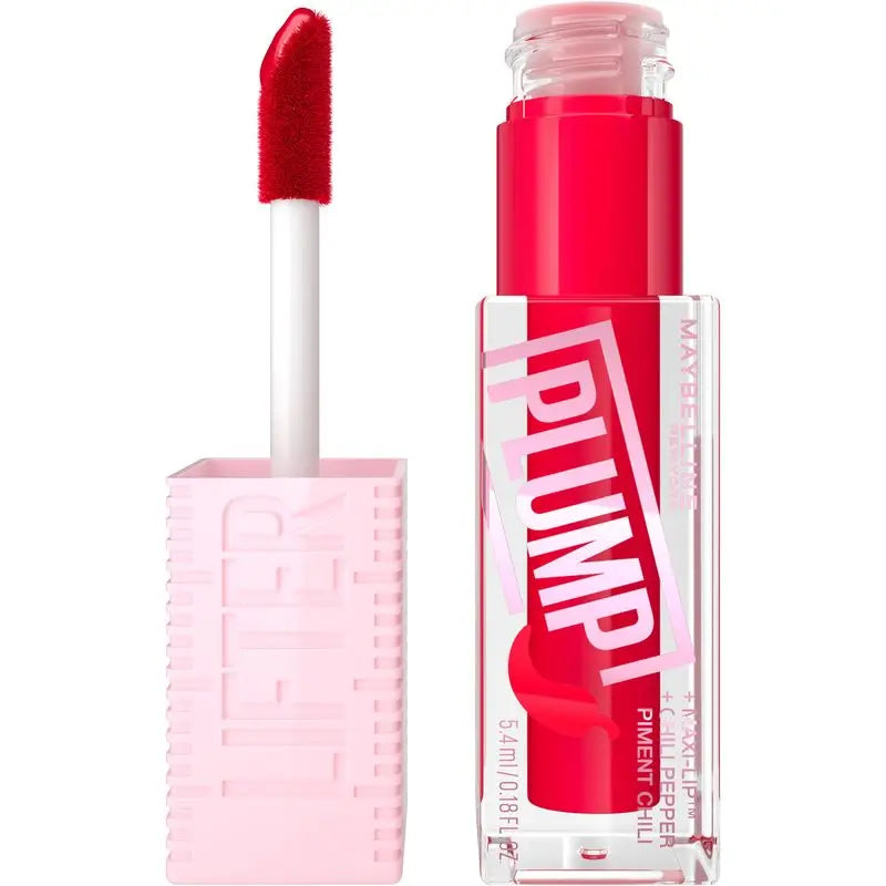 Maybelline New York Lifter Plump con peperoncino e acido ialuronico, tonalità 006 Red Flag