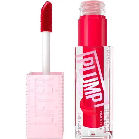 Maybelline New York Lifter Plump con peperoncino e acido ialuronico, tonalità 006 Red Flag