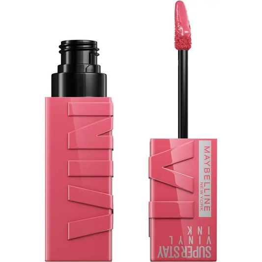 Maybelline New York Superstay Vinyl Ink Rossetto effetto vinile a lunga durata fino a 16H, tonalità 145 ROGUE