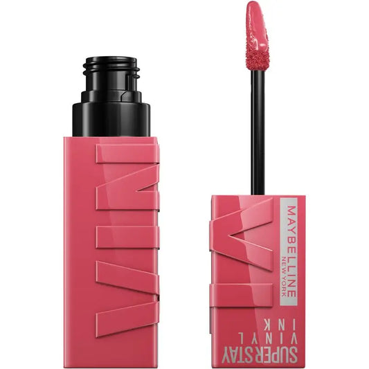 Maybelline New York Superstay Vinyl Ink Rossetto effetto vinile a lunga durata fino a 16H, tonalità 160 SULTRY