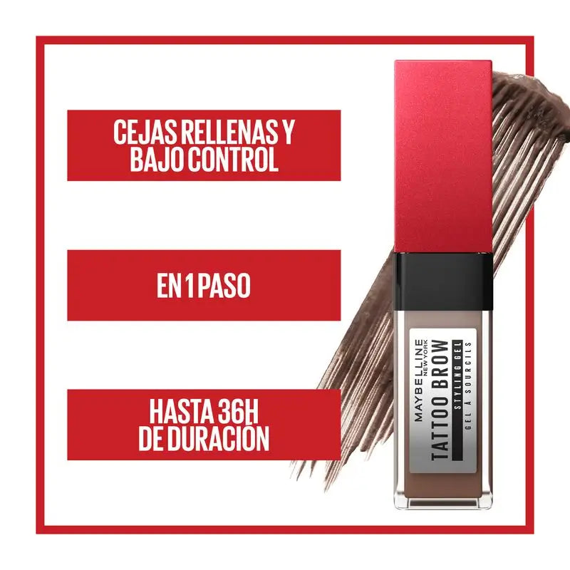 Maybelline New York Tattoo Brow Gel Brow Filler Ombra 260 Marrone scuro