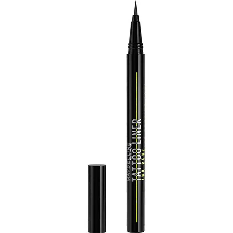 Maybelline New York Tattoo Liner Ink Pen, Eyeliner in formato penna, impermeabile, formula tatuaggio fino a 24 ore, nero