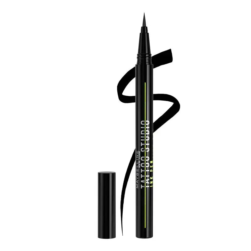 Maybelline New York Tattoo Liner Ink Pen, Eyeliner in formato penna, impermeabile, formula tatuaggio fino a 24 ore, nero