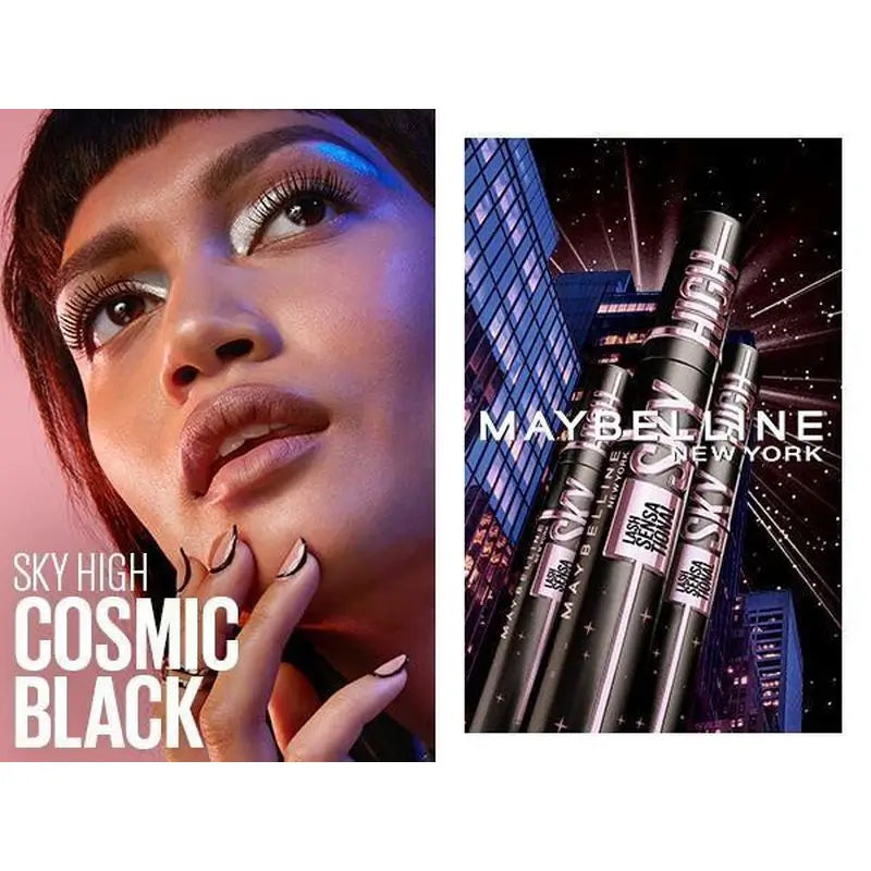 Maybelline New York Lash Sensational Sky High Cosmic: mascara ultra-nero, lunghezza e volume