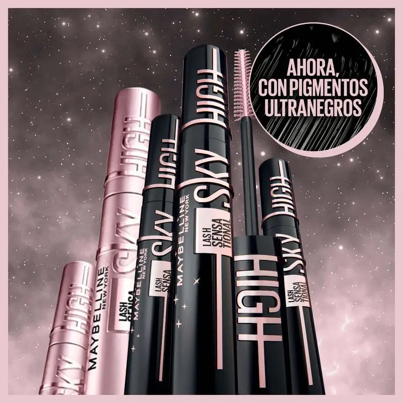 Maybelline New York Lash Sensational Sky High Cosmic: mascara ultra-nero, lunghezza e volume