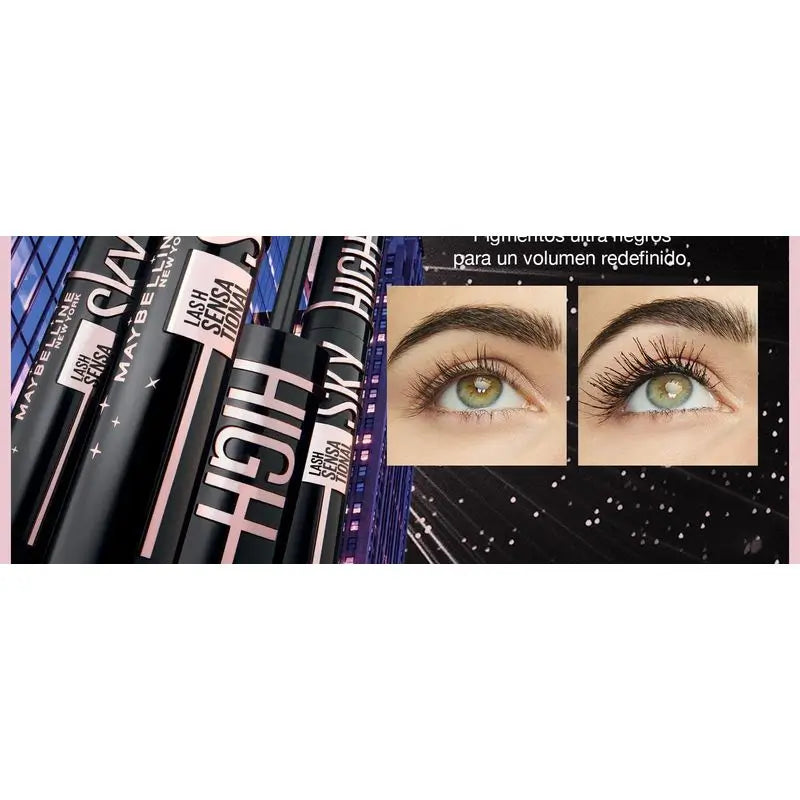 Maybelline New York Lash Sensational Sky High Cosmic: mascara ultra-nero, lunghezza e volume
