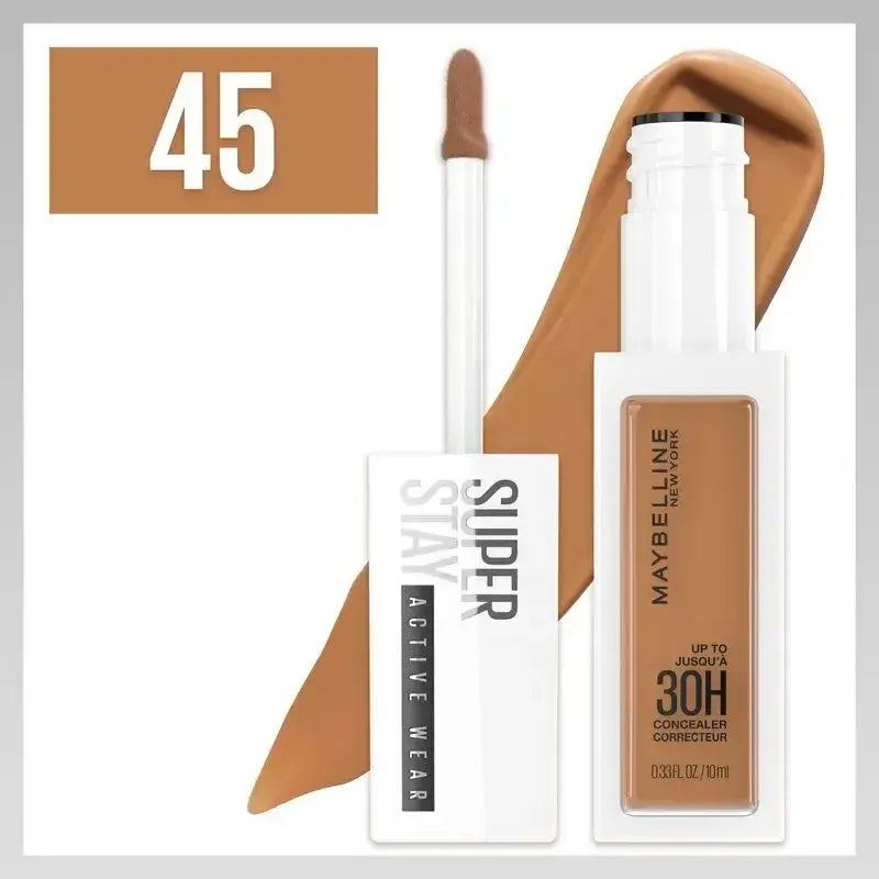 Maybelline New York Superstay Active Wear Concealer, tonalità 45 Tan