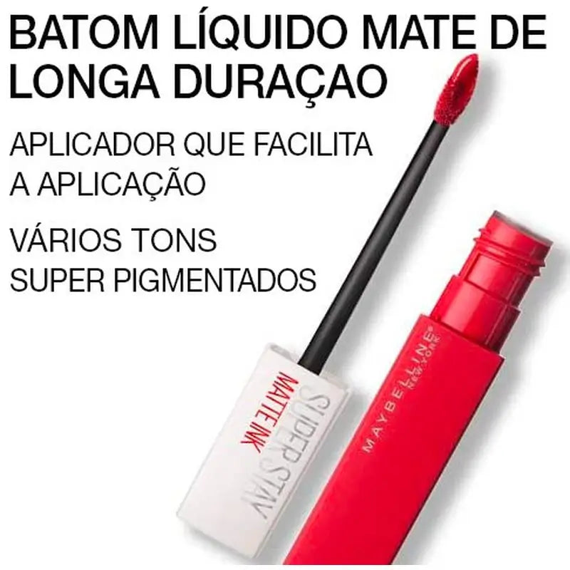 Maybelline New York Superstay Matte Ink Rossetto opaco a lunga durata Tonalità 20 Rosso pioniere