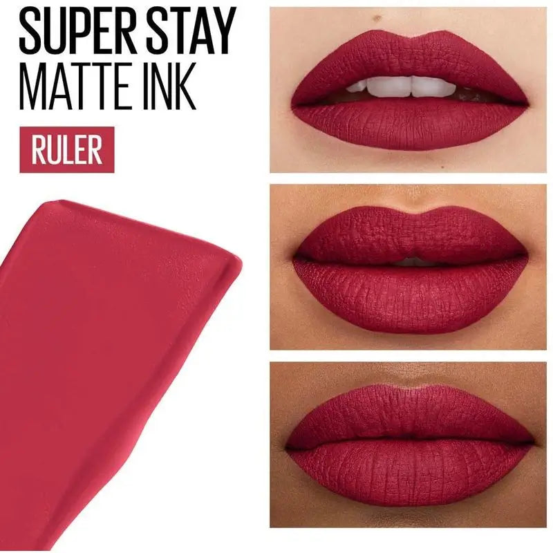 Maybelline New York Superstay Matte Ink Long Wear Matte Lipstick Shade 80 Colore Righello Rosso