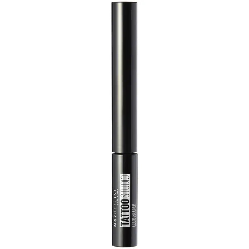 Maybelline New York Tattoo Liner Eyeliner Semi-Permanente Con Pennello Shade 710 Inked Black, Nero